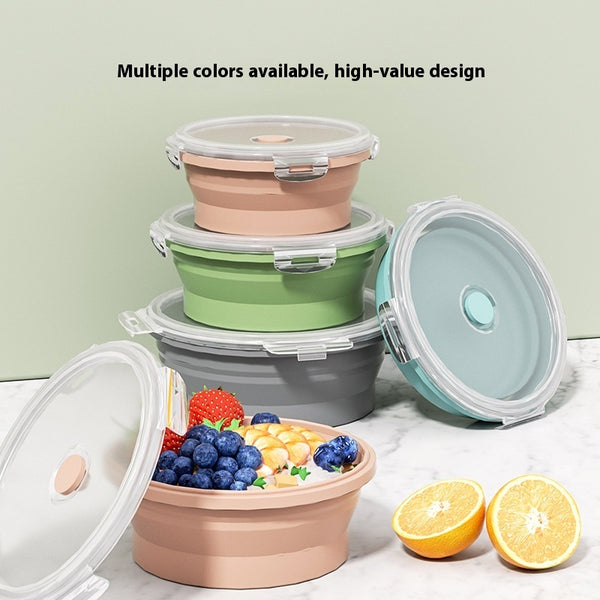 Travel Outdoor Silicone Folding Lunch Box