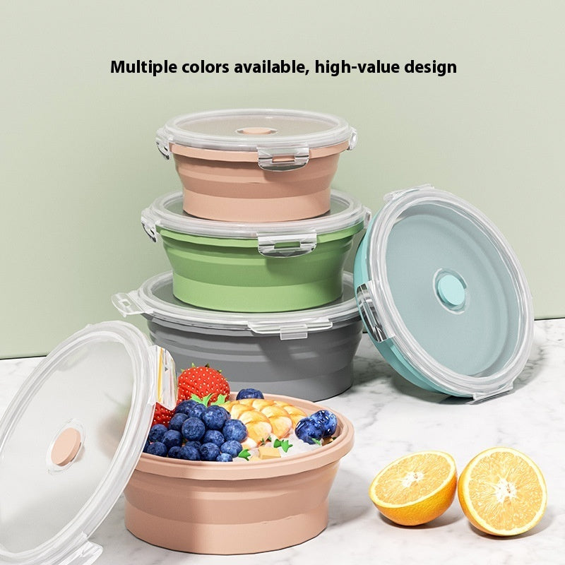 Travel Outdoor Silicone Folding Lunch Box