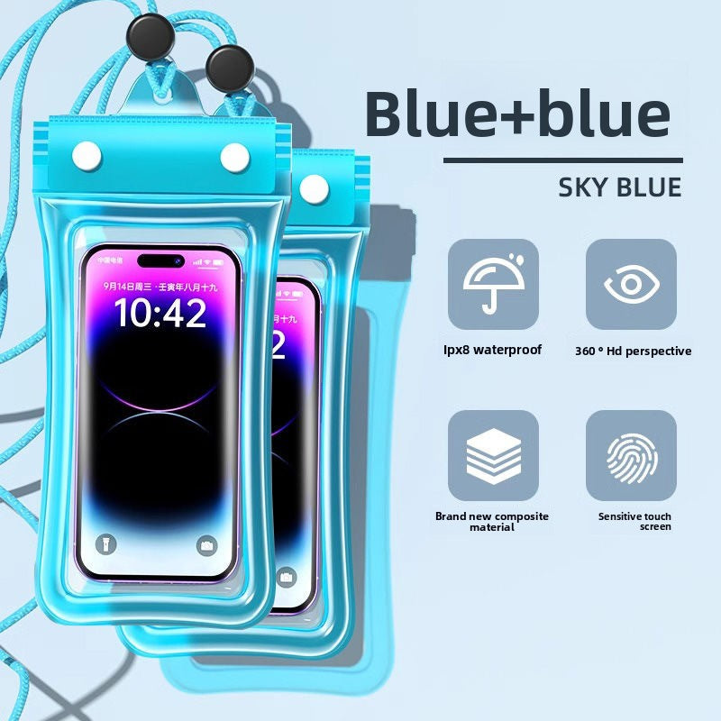 The waterproof bag of the mobile phone, sealed airbag and touch screen