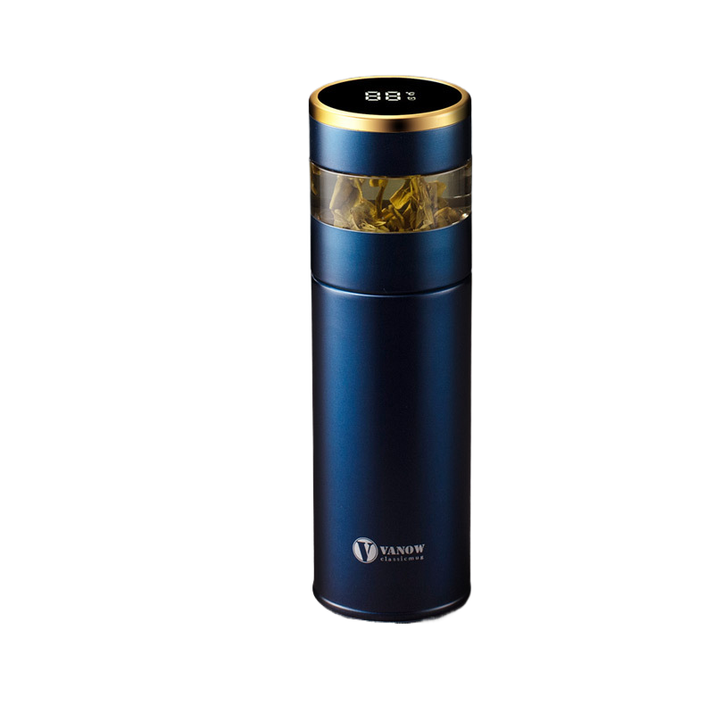 Smart Temperature Display Vacuum Insulated Cup with Tea Strainer
