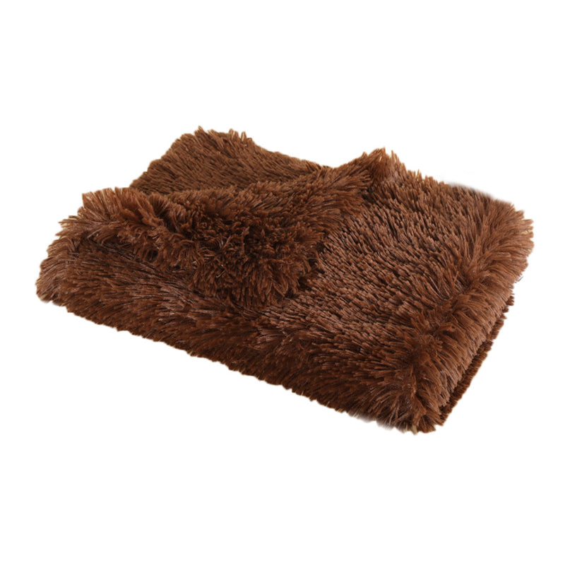 Plush Pet Blanket for Dogs and Cats, Warm Long Hair Indoor Bed Mat