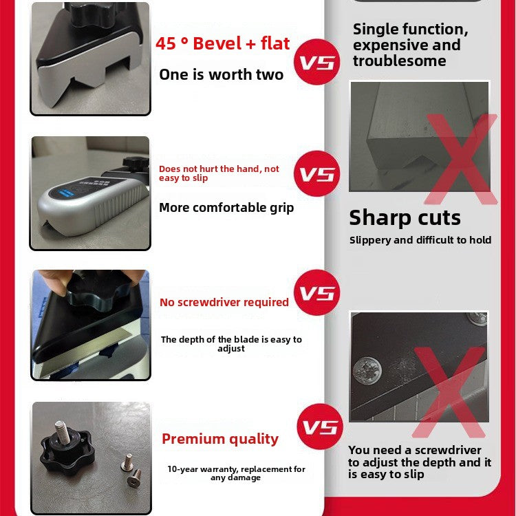 New dual-purpose gypsum board v-chamfering