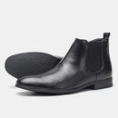 Classic Men's Chelsea Boots with Wooden Heel