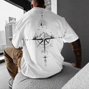 Printed men's casual fashion brand letter jersey T-shirt
