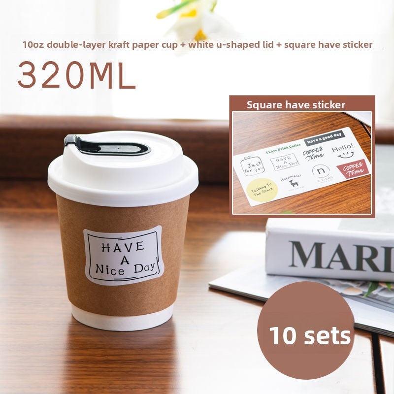 Single-use coffee, milk tea and soy milk paper cups