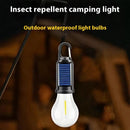 Outdoor Solar Energy Camping Lights Charging With Hooks Tungsten Lamp