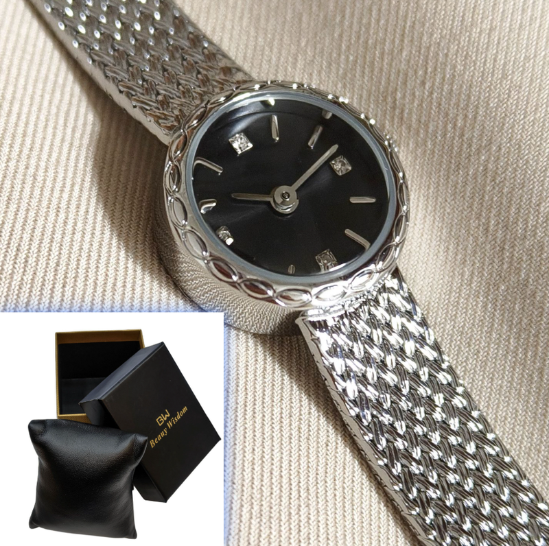 Simple Retro Copper Mesh Small Gold Watch Women's Internet Celebrity Explosive Exquisite Casual Light Luxury All-match Elegant