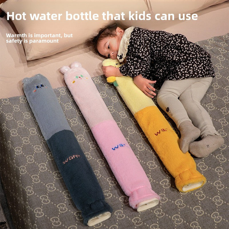 Cartoon Flannel Long Hot Water Bag