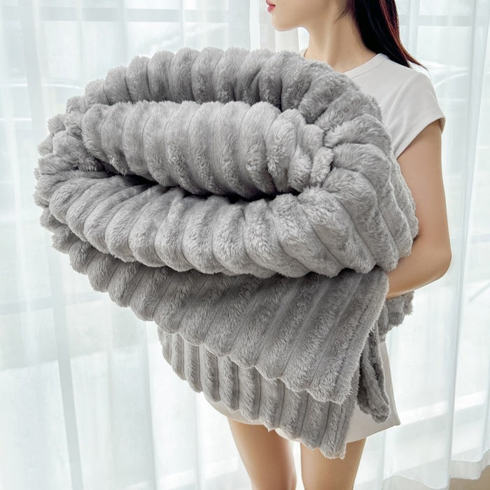 Soft Coral Fleece Blanket