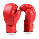The red children's boxing gloves are sweat-absorbent and durable