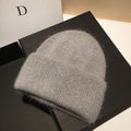 Rabbit Fur Knitted Winter Beanie