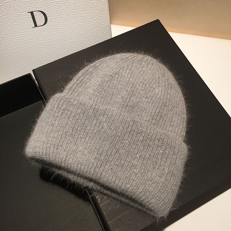 Rabbit Fur Knitted Winter Beanie