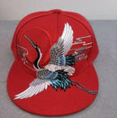 Adjustable Crane Embroidered Baseball Cap