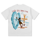 Retro Travis Scott Hip Hop Cartoon Printed Cotton T-Shirt