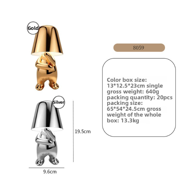 Rechargeable Decorative Table Lamp with Three-Color Light