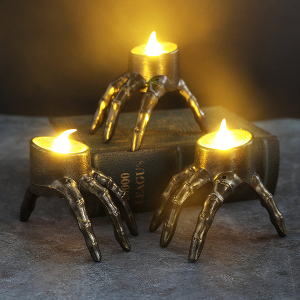 Halloween Skull Ghost Hand Props Candle Light