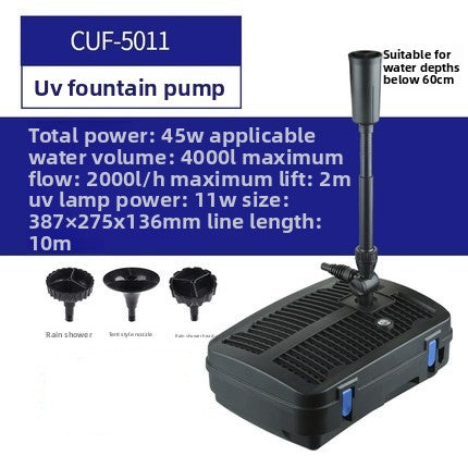 Pond Circulating Water Pump with UV Light for Fountain and Filtration