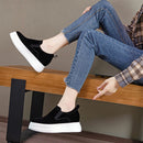 Genuine Leather Women's Loafers with Thick Sole