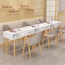 Japanese Style Wooden Nail Table with Drawers for Salon