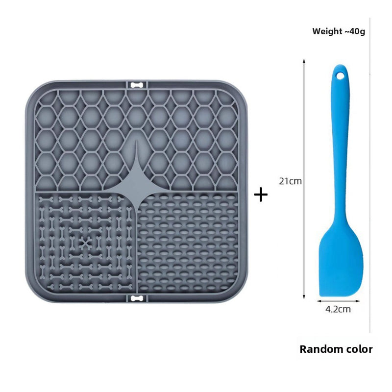 Silicone Pet Licking Mat Slow Feeder with Suction Base ? Anti-Choke Dog/Cat Food Bowl
