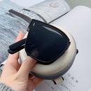 Folding sunglasses can be worn over men's myopia glasses