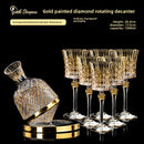 crystal glass high-foot red wine glass suitcase suit