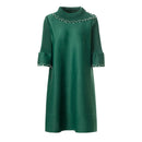 Pleated Temperament Black Dress Spring Dress