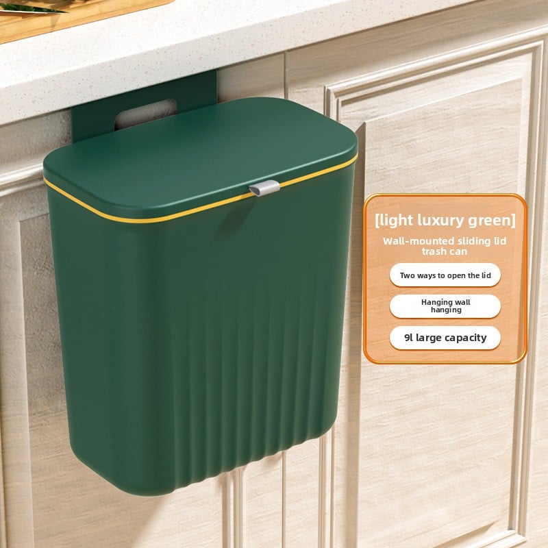 Wall-mounted kitchen trash can