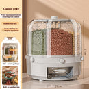 Wholesale Cereals Storage Box Rotatable Rice Bucket Insect-proof Moisture-proof Sealed Household Separated Rice Storage Box Rice Jar