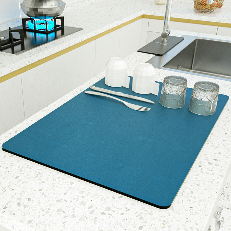 PU Leather Kitchen Countertop Drain Mat