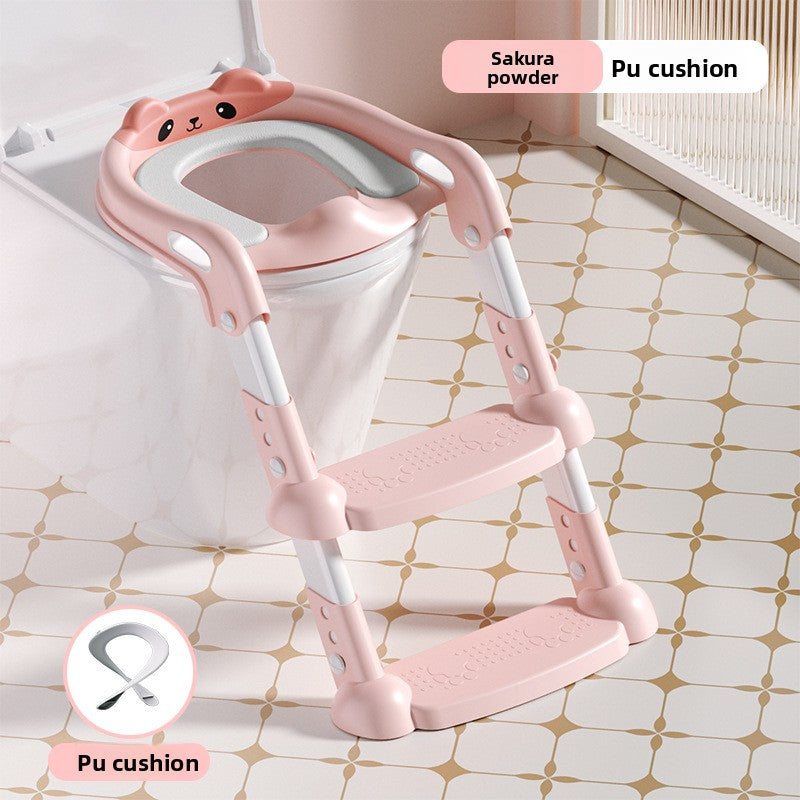 Foldable stepped auxiliary stool toilet
