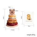 Baby Early Education Puzzle Lion Set Column Toy Wooden