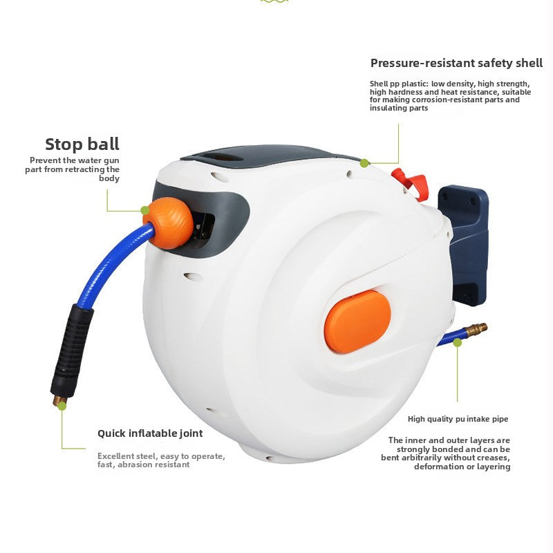 Automatic telescopic pipe reel for car washing