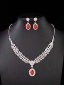 Luxurious Sapphire Necklace Earrings