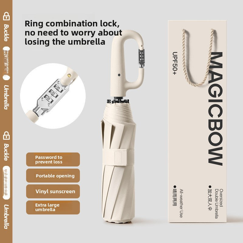 Oversized Automatic Combination Lock Umbrella