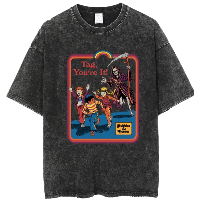 Washed and distressed T-shirt