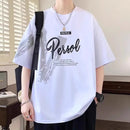 Letter-print short-sleeved T-shirts