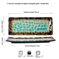 New Crackle Glaze 11-inch Rectangular Household Ceramic Sushi Plate