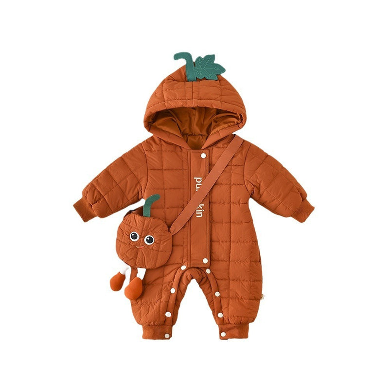 Baby Jumpsuit Go Out In Winter Children's Thickened Cotton-padded Clothes