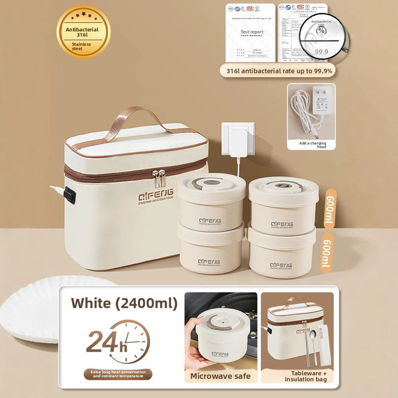 Electric Insulated Lunch Box with Heating and Microwave Safe