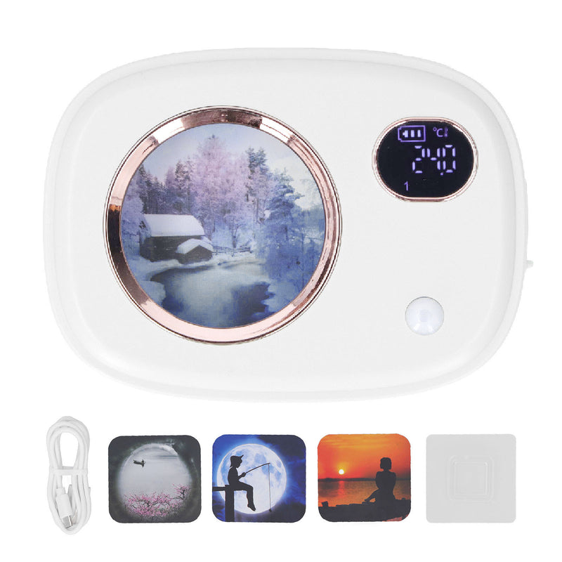 Fragrance Dispenser Smart Digital Display Ultrasonic Fragrance Aromatherapy Diffuser for Toilet Living Room Hotel White