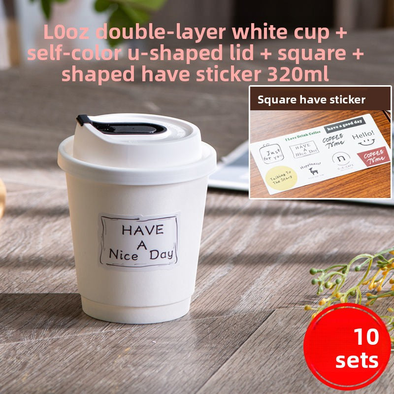 Single-use coffee, milk tea and soy milk paper cups