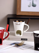 Ceramic Fondue Cup for Chocolate Cheese and Ice Cream