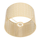 Drum Lamp Shade E27 E14 Clip Fir Leaf Shape Hollow Out Metal Decorative Lampshade Cover for Table Wall Ceiling Lamp Gold