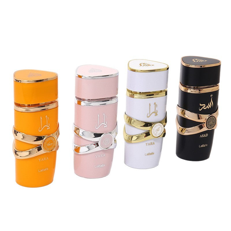 The perfume leaves a lasting fragrance