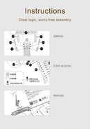 Robotime 4 Kinds 3D Musical Instrument Wooden Puzzle DIY Game Assembly Saxophone Drum Kit Accordion Cello Toy Gift for Children