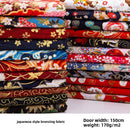 All-cotton Japanese-style gold-embossed fabric