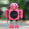 Metal Robot Luminous Alarm Clock