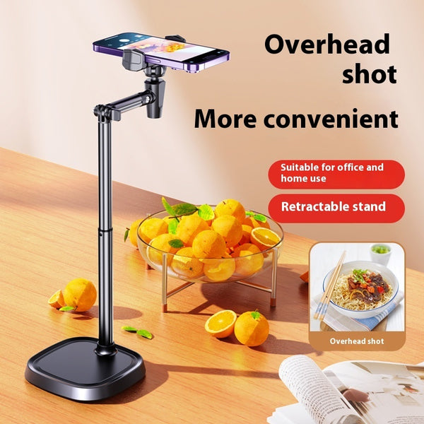 Mobile Phone Stand Desktop Selfie Foldable And Hoisting Double Rod