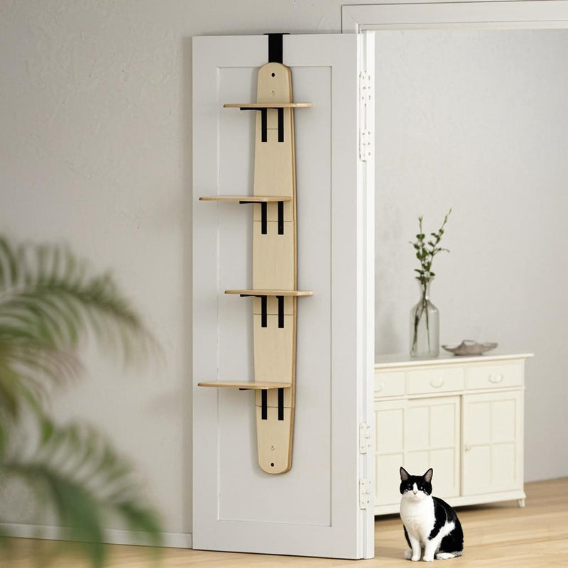 Wooden Door-Mounted Cat Climbing Frame Multi-Layer Tree House